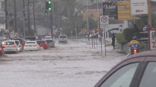 Forte Chuva Deixa Ruas Alagadas Em Itaja Nd Mais