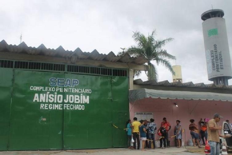 No Complexo Penitenciário Anísio Jobim (Compaj) havia 1.224 homens, o triplo da capacidade (454) - Divulgação/Secretaria de Administração Penitenciária do Amazonas