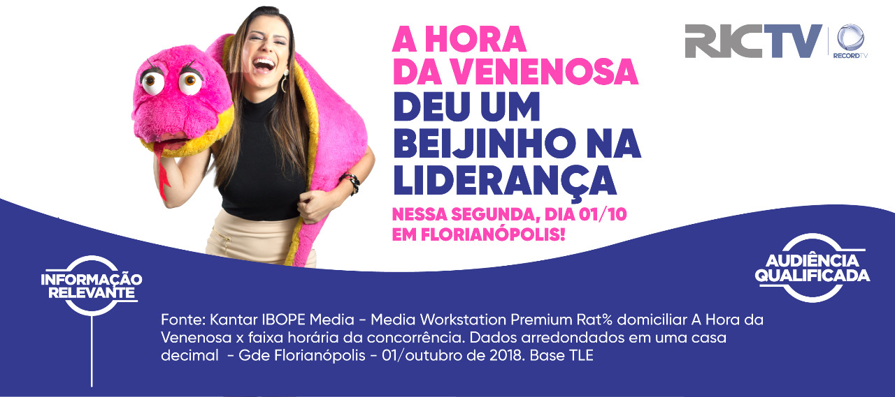 Programa A Hora da Venenosa aproxima se da liderança na Grande