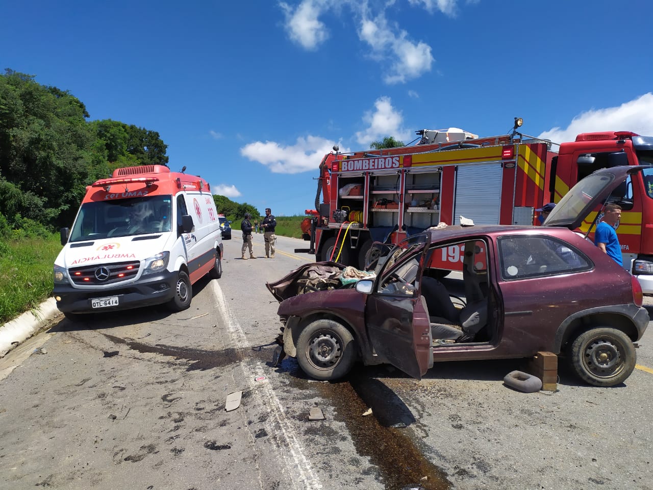 Acidente Na BR 280 Deixa Uma Pessoa Gravemente Ferida Em Mafra