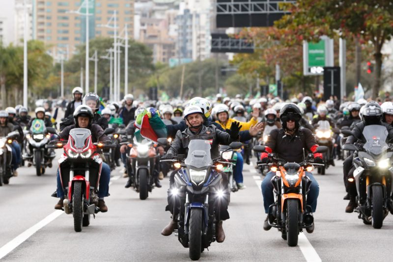 Bolsonaro E A Motociata Em Joinville