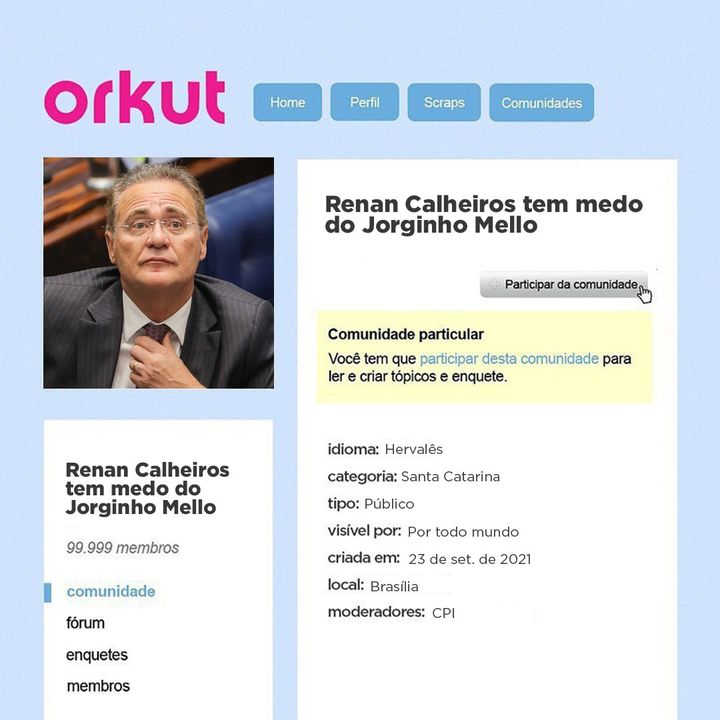 De Olho No Orkut Senador De Sc Chama Renan Calheiros Para A Briga