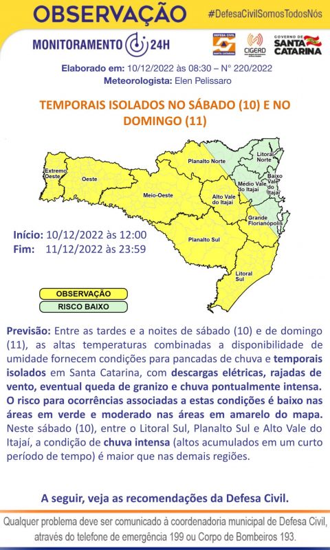 Calor Intenso Deve Provocar Temporais Isolados E Mudar A Paisagem Em Sc