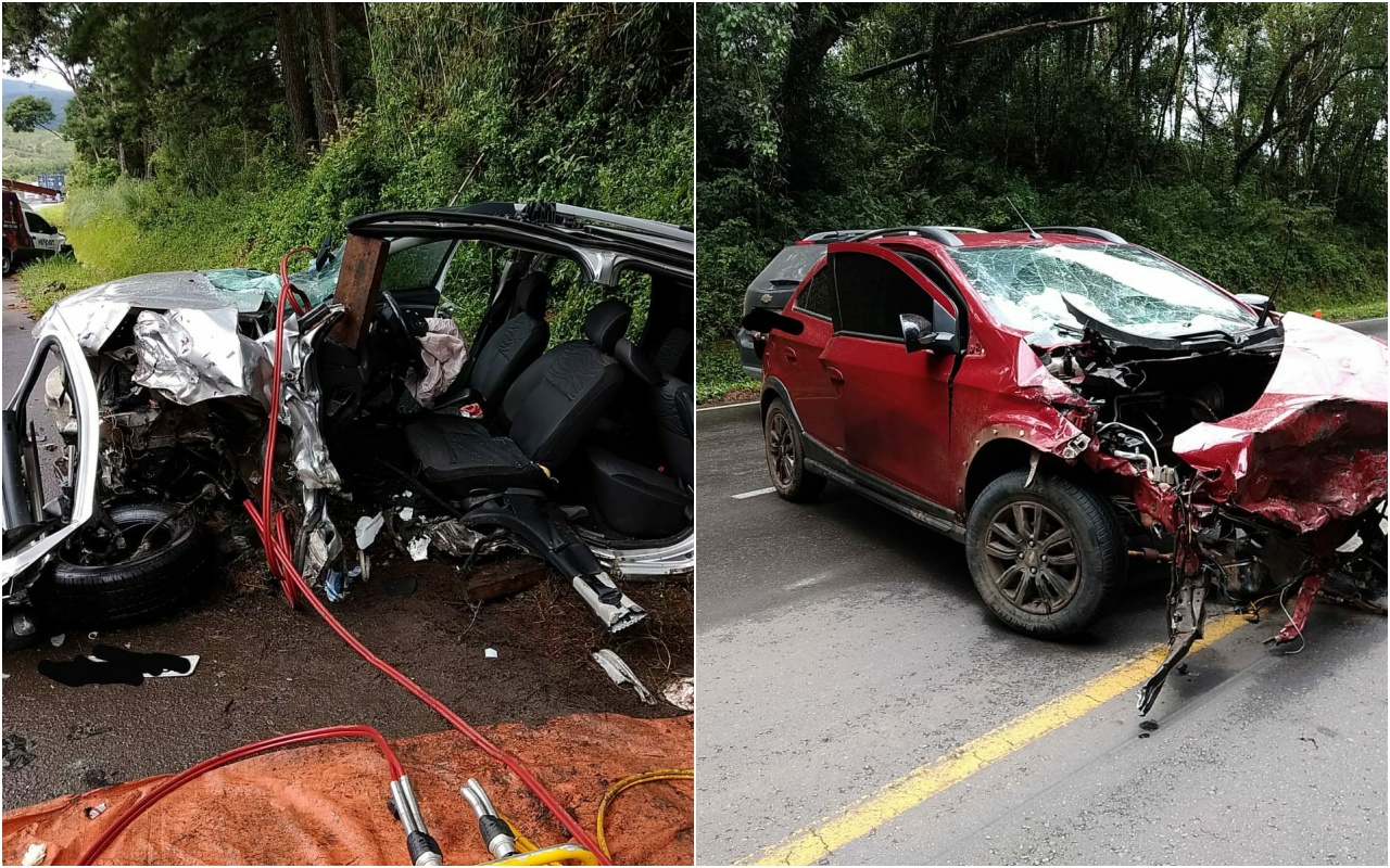 Grave Acidente Destr I Carro E Deixa Sete Feridos Na Br Em Sc