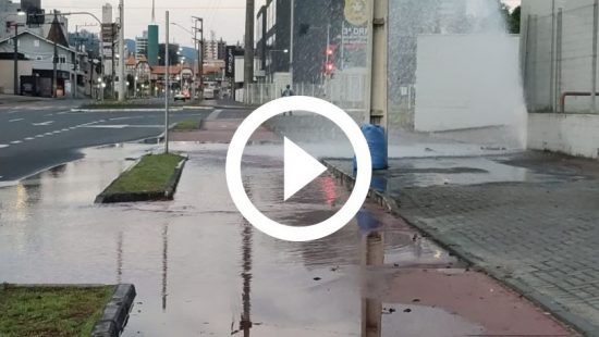 VÍDEO Homem é flagrado tomando banho de chafariz em frente à