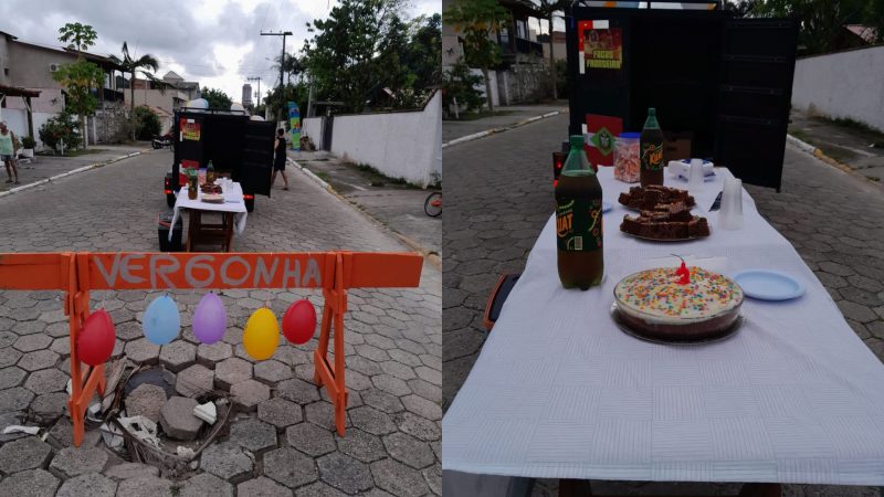 Moradores De Cambori Cantam Parab Ns Em Anivers Rio De Buraco Na Rua