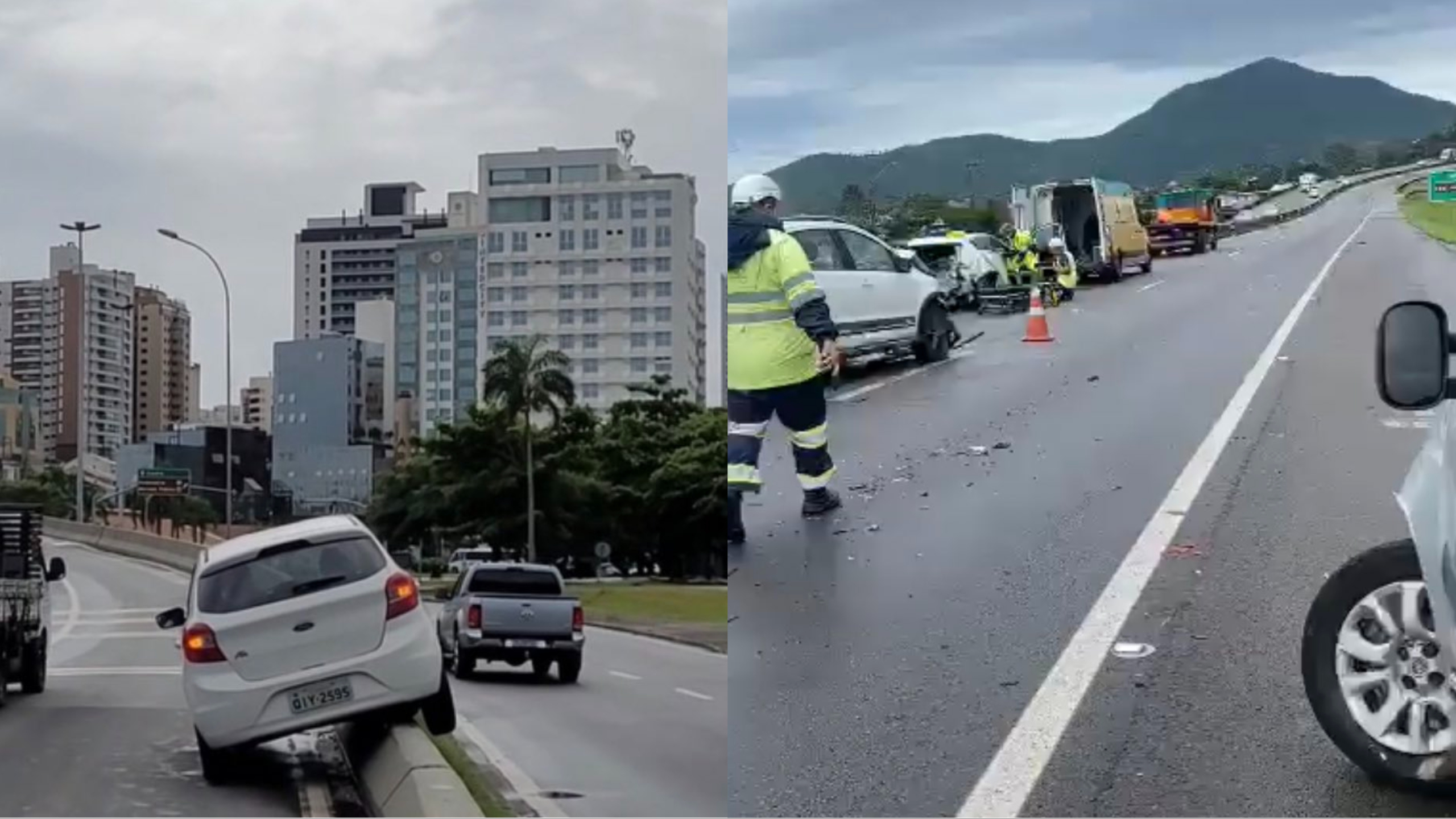 Caos No Tr Nsito Acidentes E Congestionamentos Marcam A Manh De Ter A