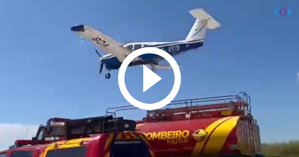 VÍDEO Avião faz pouso de emergência em Goiás após passar mais de 1h no ar