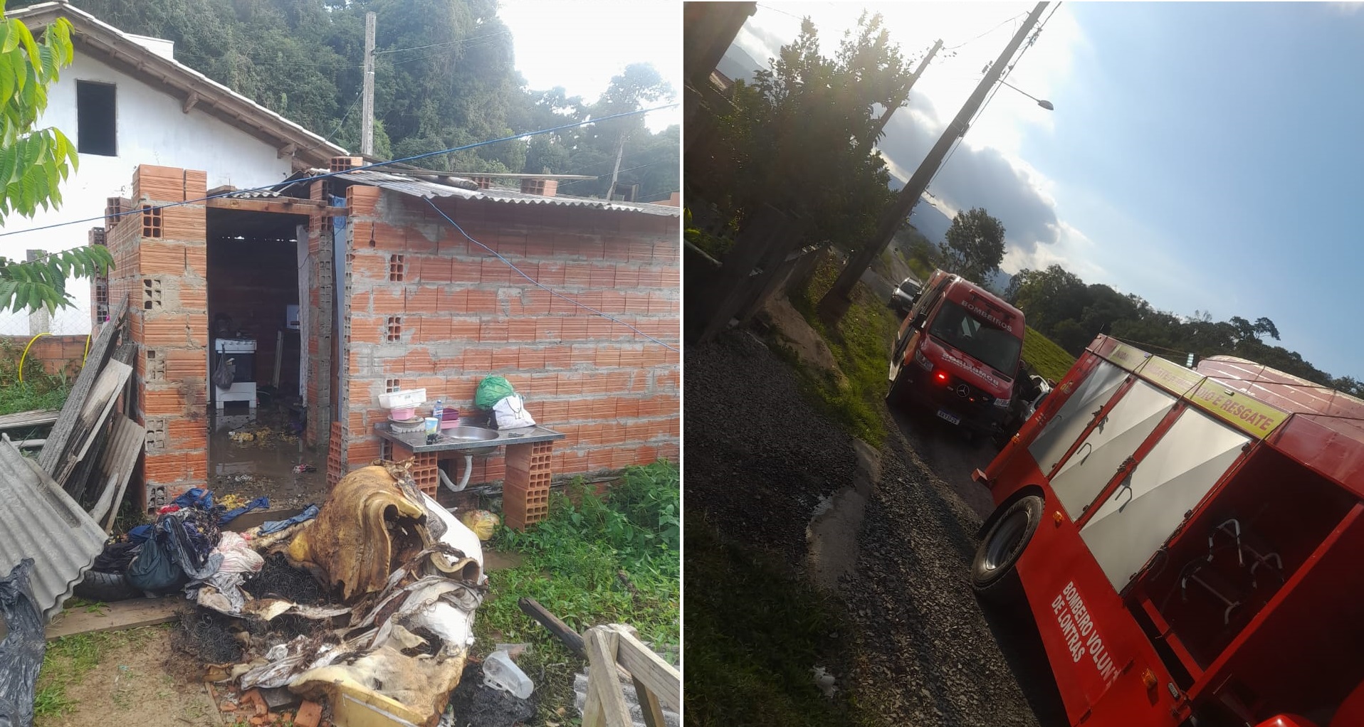 Moradora de Lontras tem casa incendiada e irmã do suspeito é socorrida