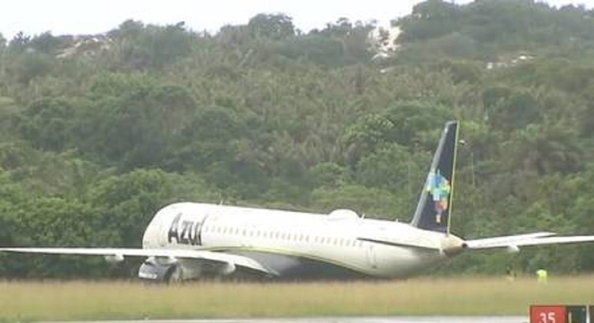 Avi O Perde Controle E Sai Da Pista Em Aeroporto Durante Pouso