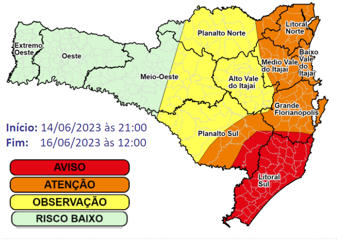 Alerta Vermelho Em Sc Governo De Sc Emite Aviso Especial Para Chegada