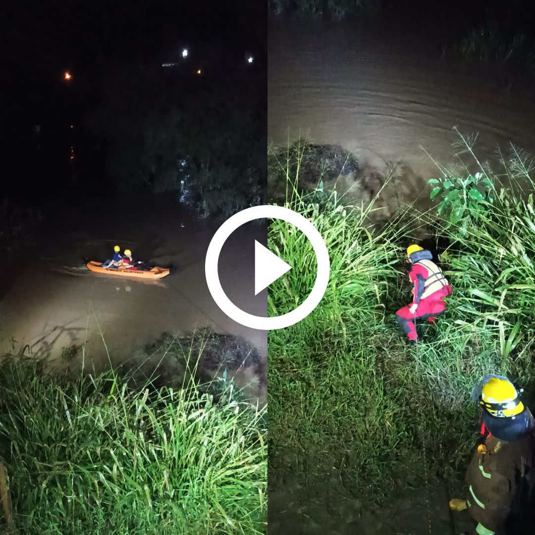 V Deo Motorista Resgatado Em Rvore Ap S Carro Ser Arrastado Por