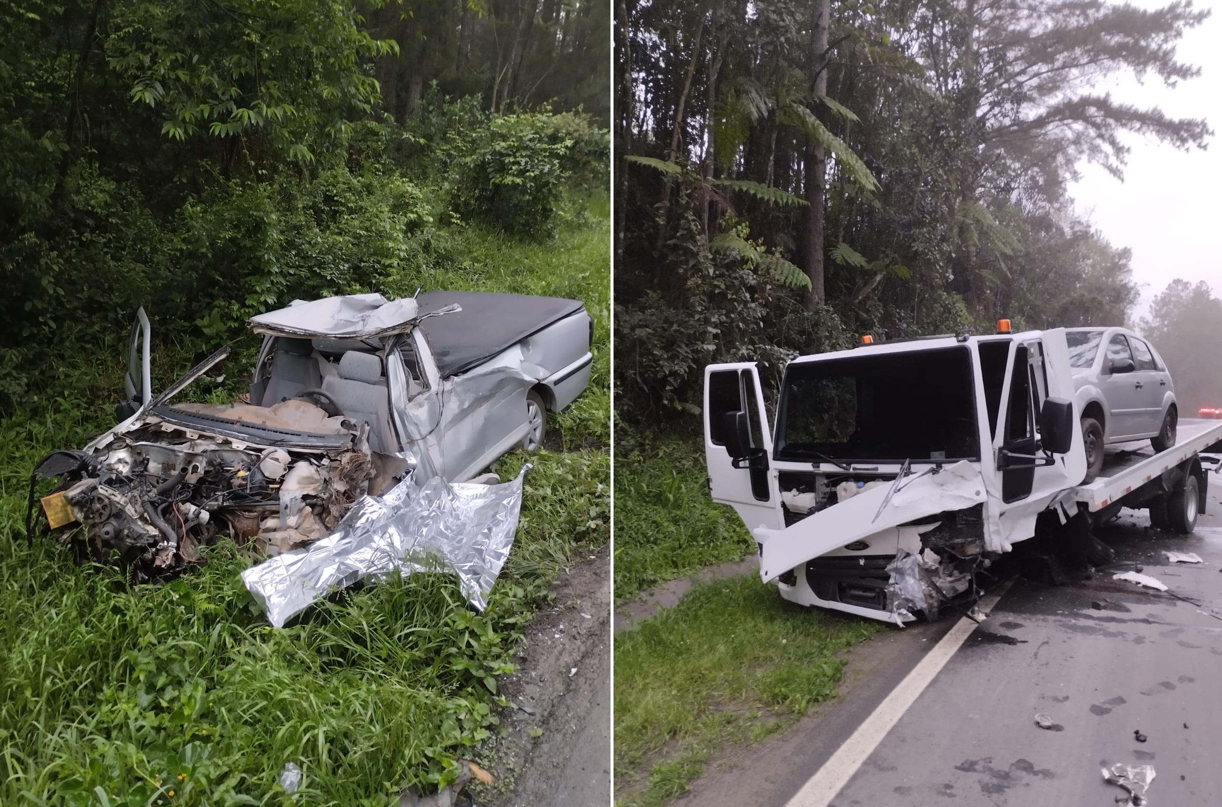 Carro E Caminh O Batem De Frente Na Br E Dois Homens Morrem Em Sc