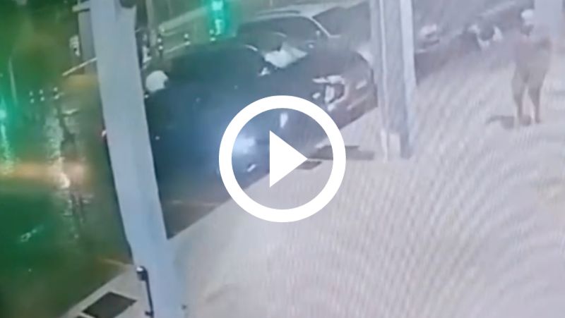 VÍDEO Imagens mostram momento em que jovens chegam de BMW na