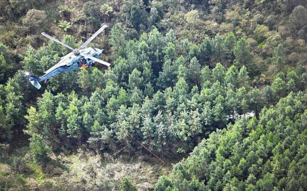 Piloto é resgatado em estado grave após queda de avião em SC