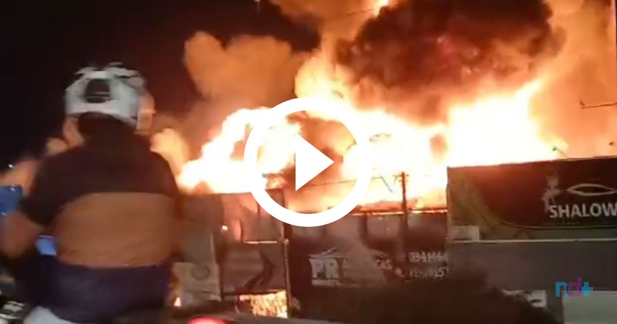 VÍDEO Incêndio destrói lojas de autopeças em Florianópolis