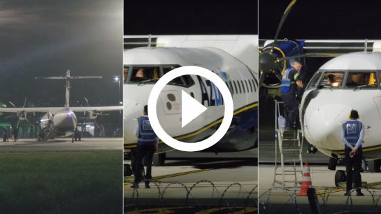 Raio Atinge Avi O Estacionado No Aeroporto De Guarulhos