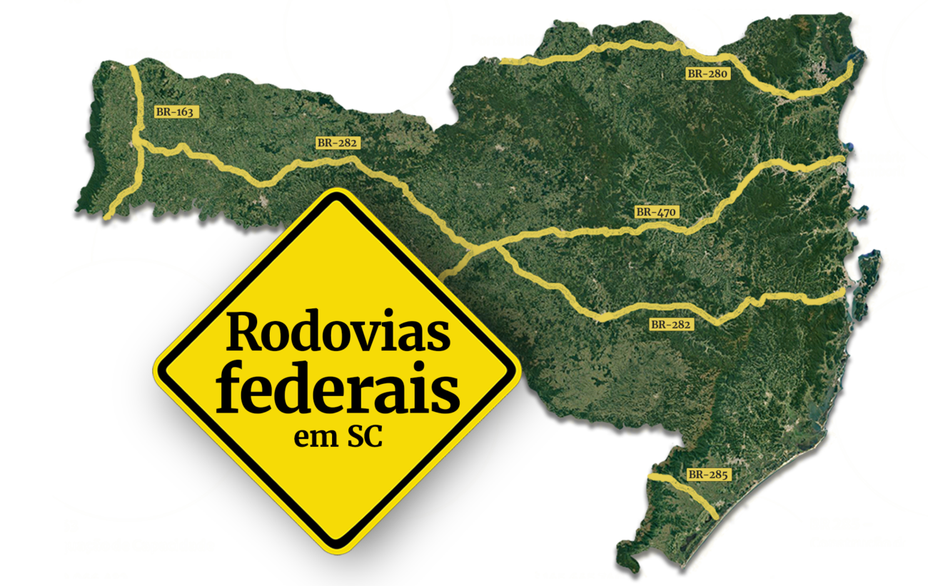 Mapa Dos Investimentos Nas Rodovias Federais De Sc 7967