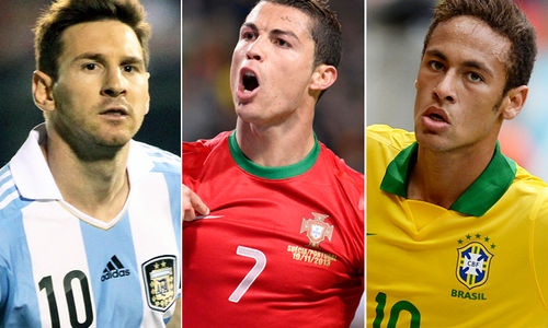 Com Ronaldo no topo e Neymar em 5º, maior jornal inglês lista 100