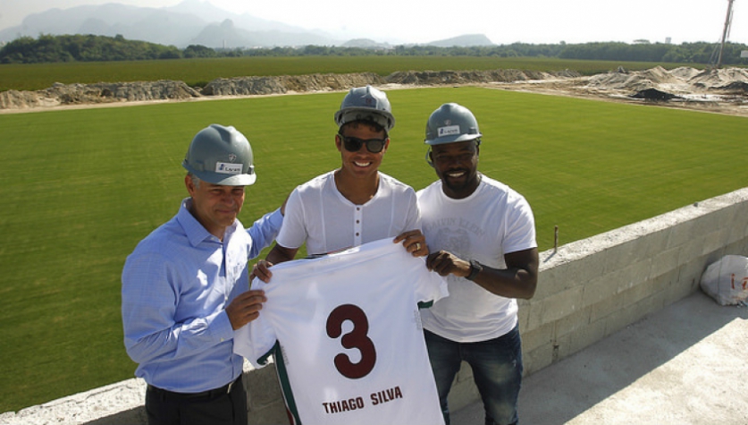 Visita de Thiago Silva ao Fluminense