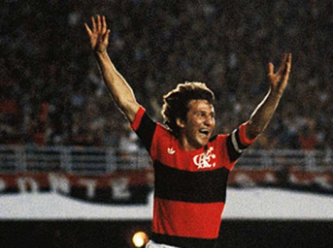 Zico em 1982 pelo Flamengo – Foto: (Foto: Divulga&ccedil;&atilde;o)