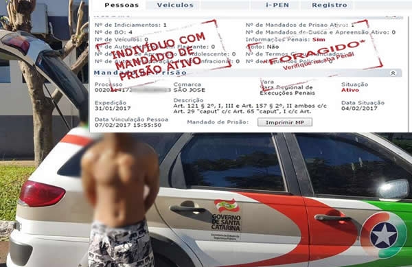 Foragido foi detido em uma casa no bairro Vitória Rosa - PM/Divulgação/ND