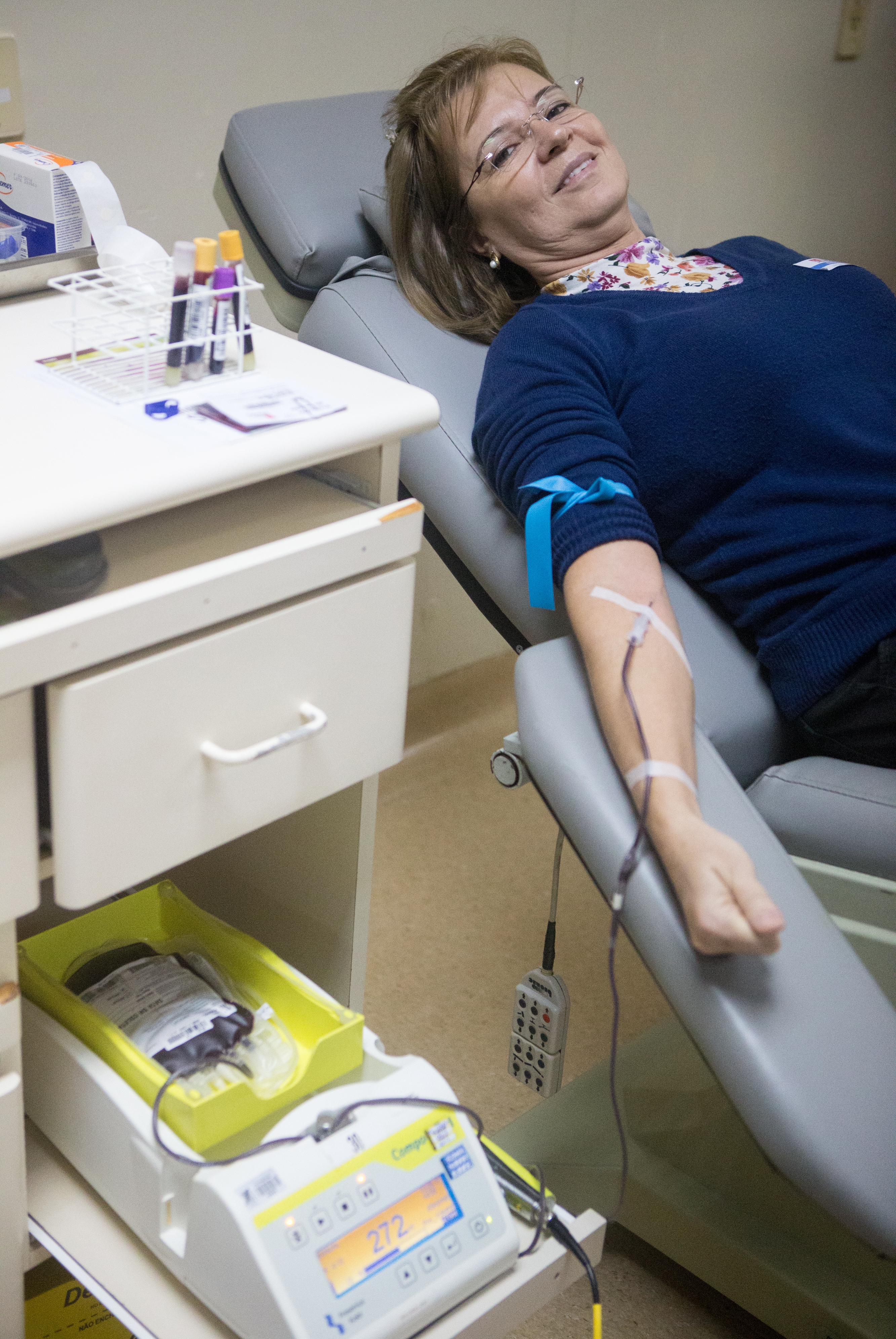 Terezinha doa sangue pela 16ª vez nesta terça-feira - Flávio Tin/ND