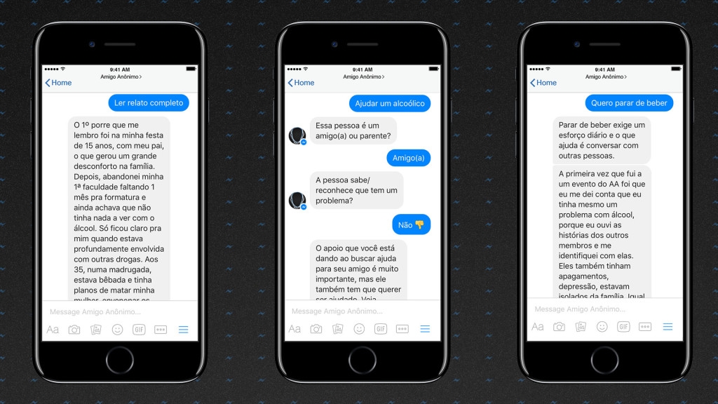 Exemplo de mensagens trocadas entre o bot com os usuários - Divulgação/ND