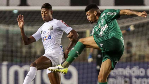  Último confronto: Santos 1 x 0 Palmeiras - Campeonato Brasileiro, na Vila Belmiro (14/06/2017) - Ale Cabral/AGIF 