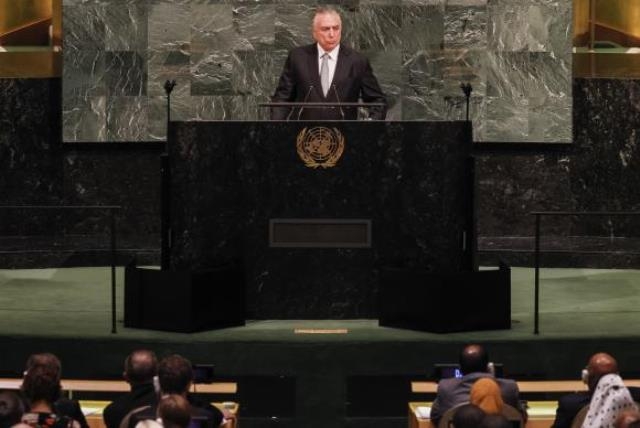 Nova York - Presidente Michel Temer faz o discurso de abertura da Assembleia Geral da ONU - Beto Barata/PR