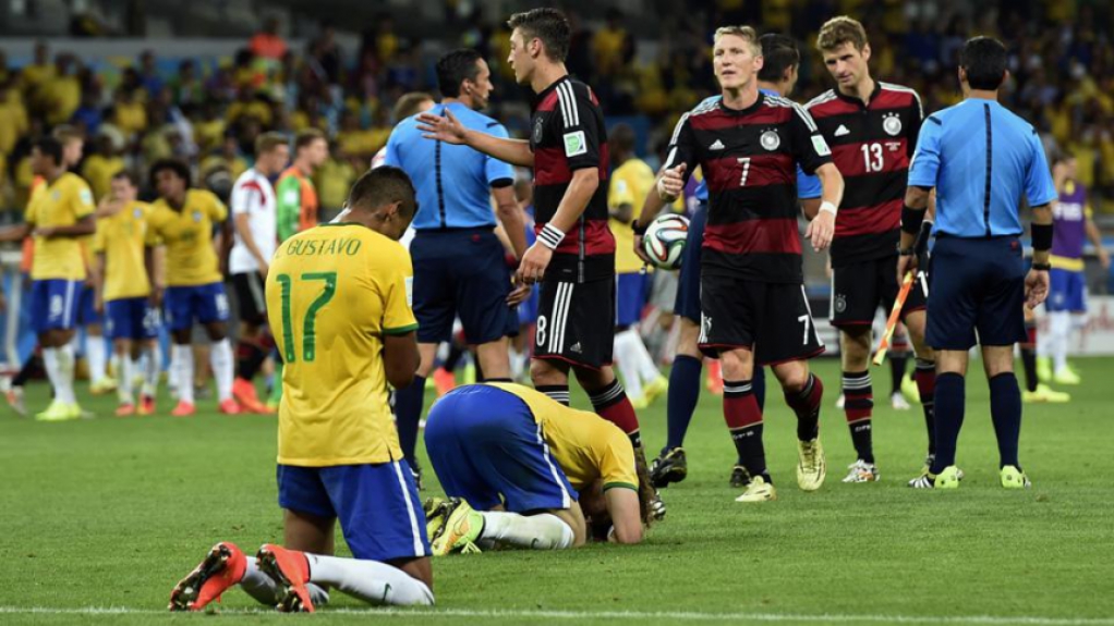 Na semifinal da Copa do Mundo de 2014, a Alemanha aplicou uma goleada história no Brasil, 7 a 1, no Mineirão. - (Foto: AFP)