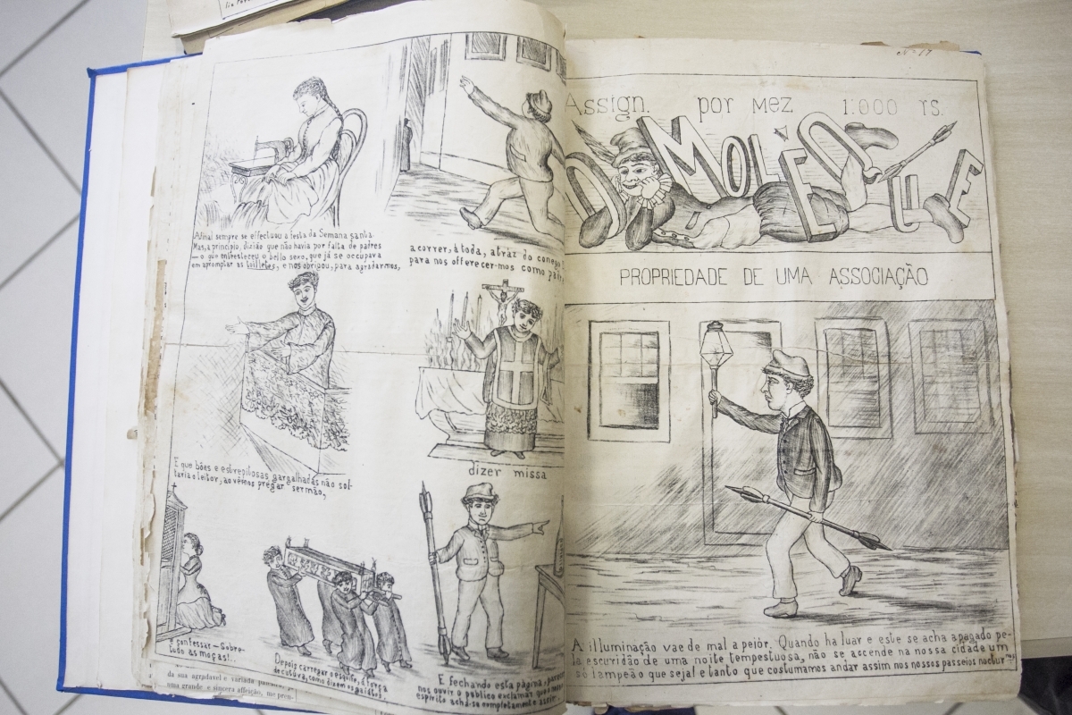 Jornais como “O Moleque” (1885) foram transportados para o mundo digital por meio da digitalização - Marco Santiago/ND
