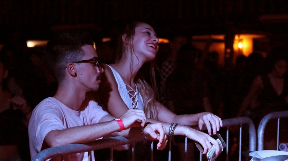 Willian Martins e Let&iacute;cia Cristina Kraus curtiram o show da pista - Gustavo Bruning/ND