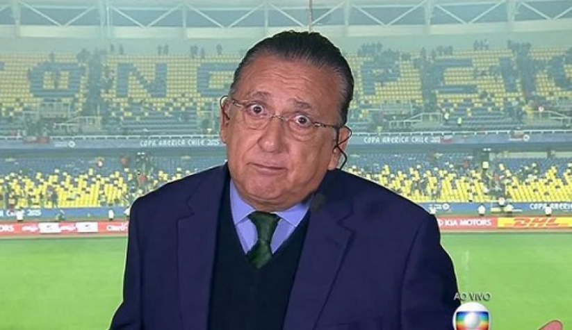 Galvão Bueno não gostou do encerramento, mas não se tocou que o áudio estava ligado… – Foto: Reprodução