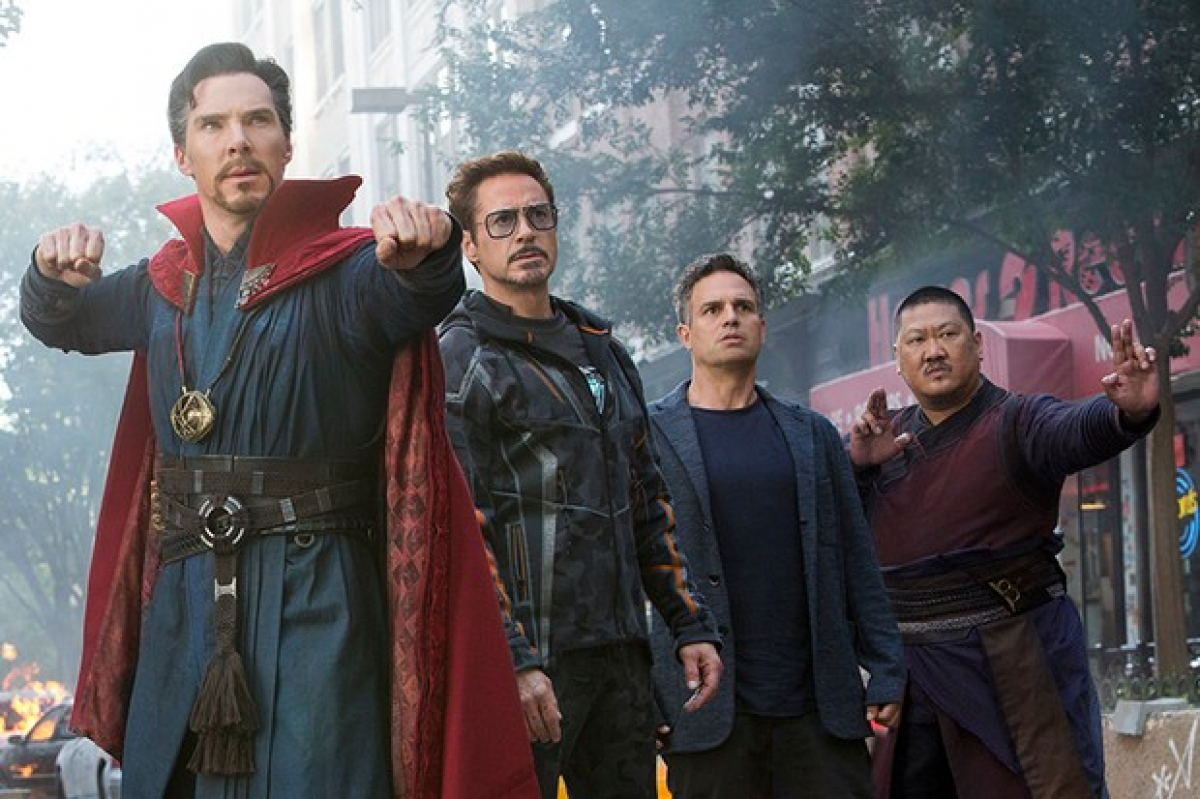Os atores Benedict Cumberbatch, Robert Downey Jr, Mark Ruffalo e Benedict Wong foram dirigidos pelos irm&atilde;os Joe e Anthony Russo – Foto: Divulga&ccedil;&atilde;o/ND