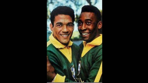 garrincha e pelé; ilustra matéria 