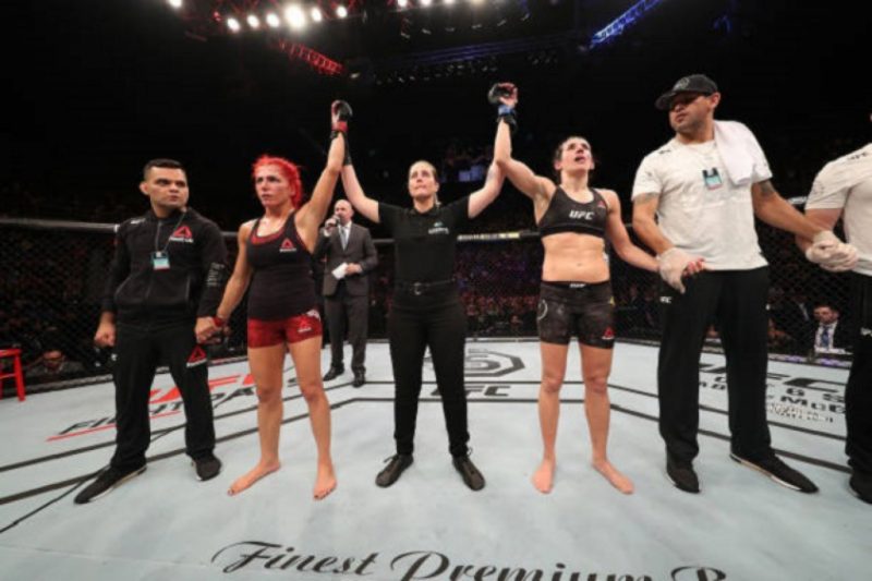 Marina Rodriguez teve bom desempenho no empate contra Randa Markos no UFC São Paulo (Foto: Getty Images) -
