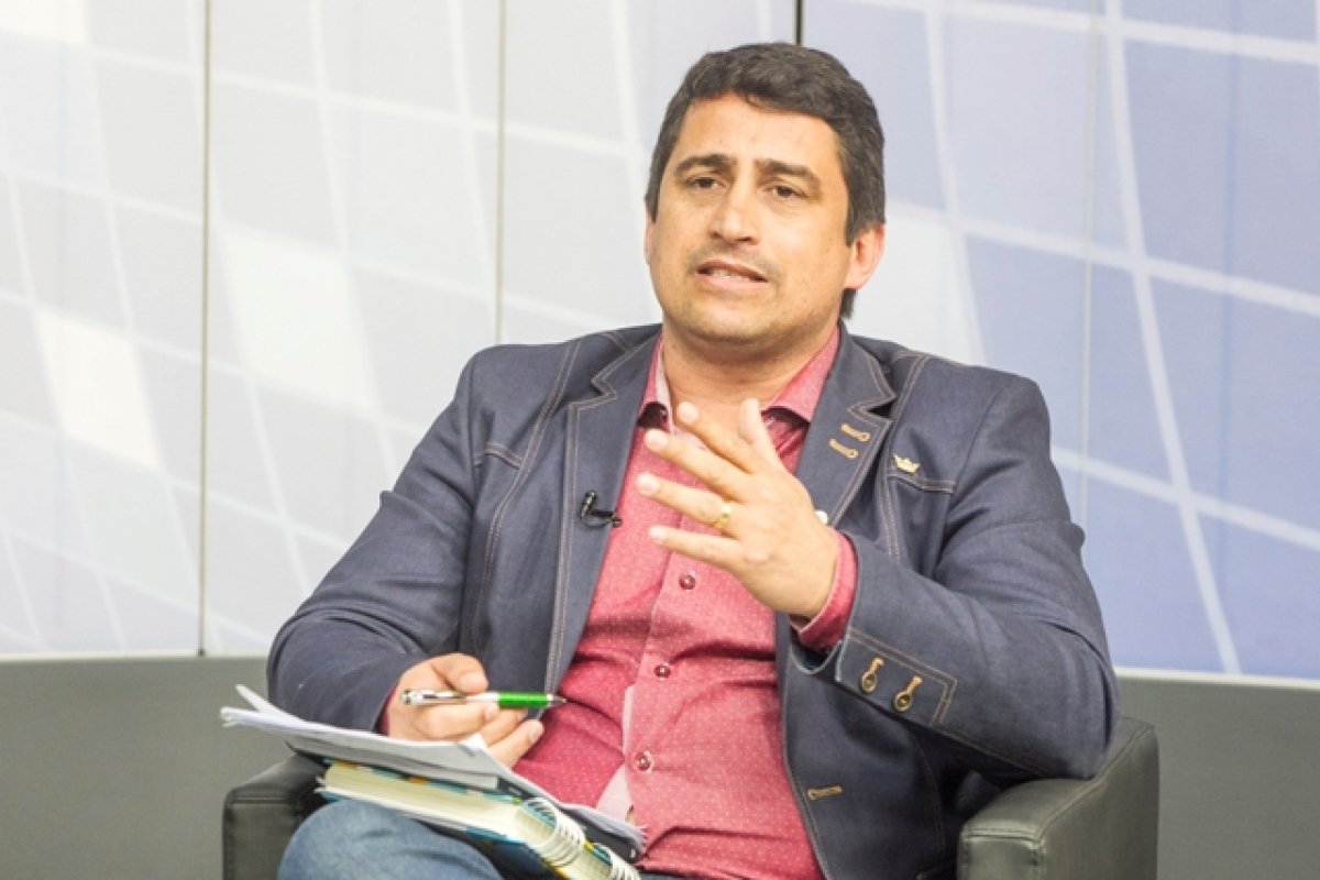 Jessé Pereira, do partido Patriota, na Record News - Marco Santiago