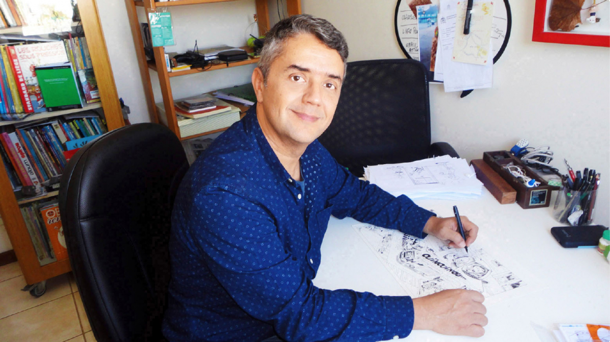 Ilustrador e chargista do grupo ND, Ricardo Manh&atilde;es lan&ccedil;ou sua HQ “Gothic Girl” primeiro na Fran&ccedil;a, B&eacute;lgica e Holanda – Foto: Divulga&ccedil;&atilde;o/ND