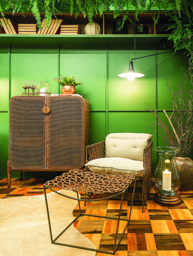Sala de Leitura, de Marisa Lebarbenchon, tem peças de designers premiados - Lio Simas/Divulgação Casacor/ND