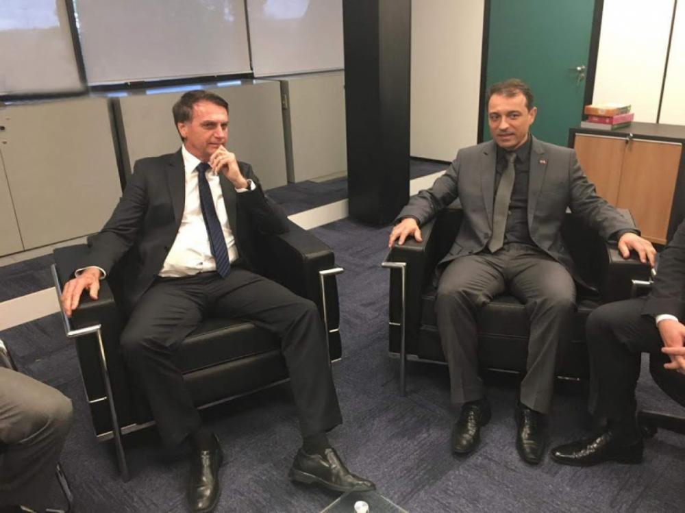 Carlos Moisés e Jair Bolsonaro - Divulgação/ND
