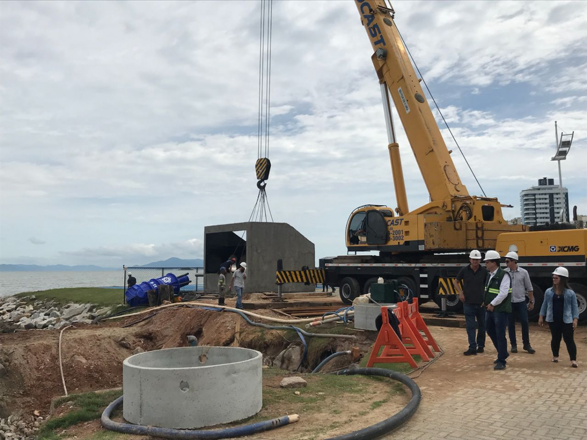 Última das 15 estruturas de concreto será instalada nesta quarta-feira - Divulgação/ND