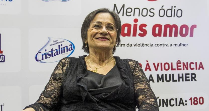 Maria da Penha no lançamento da campanha em Florianópolis - Marco Santiago/ND
