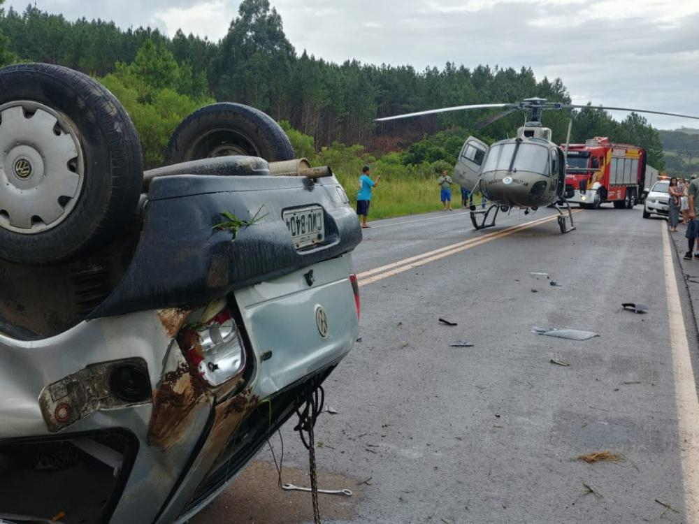 Helicóptero Águia 4 da PM em atendimento - Divulgação/ND