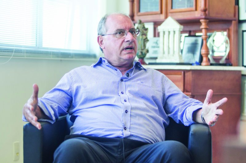 Bruno Breithaupt, presidente da Fecomércio/SC, foi entrevistado para o Visão Catarinense – Foto: Marco Santiago/Arquivo/ND