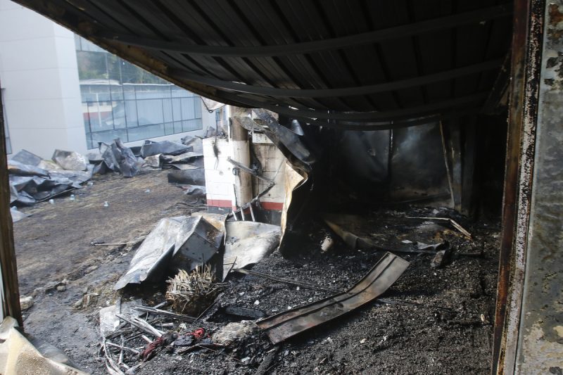 Centro de treinamento do Flamengo ficou totalmente destruído após incêndio – Reginaldo Pimenta/Estadão Conteúdo