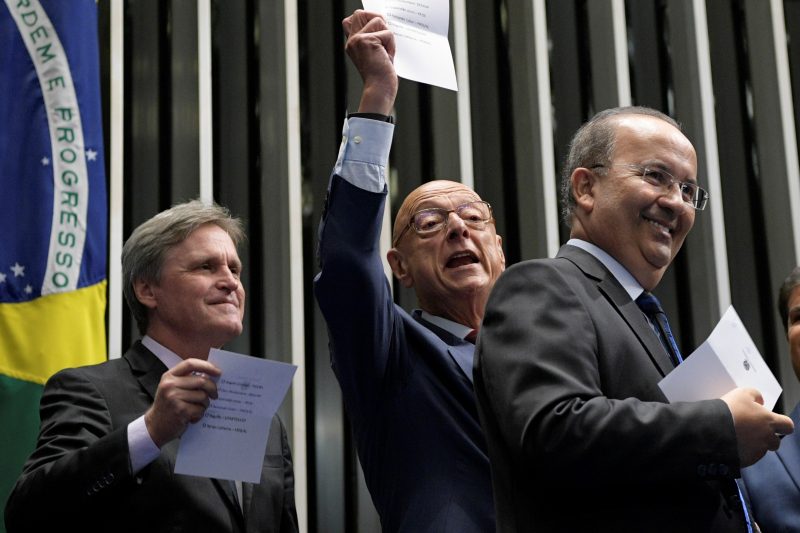 Dário, Amin e Jorginho, os três senadores de SC – Pedro França/Agência Senado/ND
