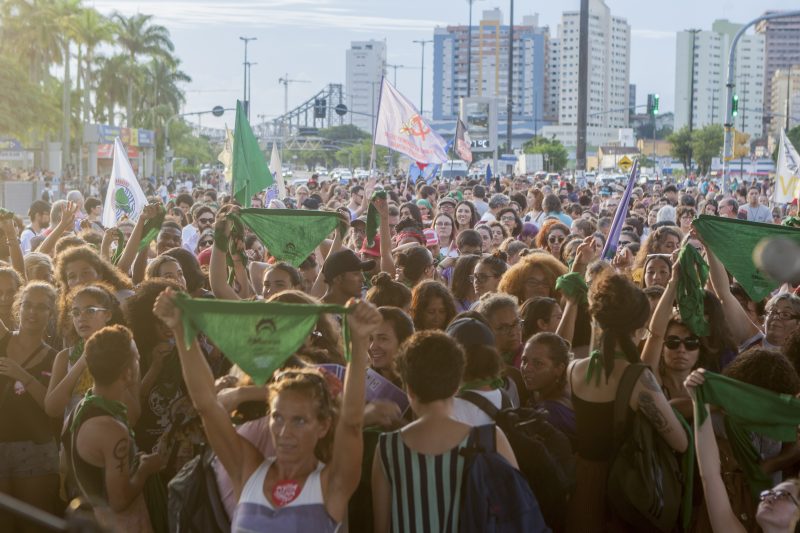 Marcha das mulheres encerrou #8M em Florianópolis &#8211; Flávio Tin/ND