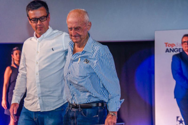 Mestre Lauro B&uacute;rigo ao lado seu fiho – Mafalda Press