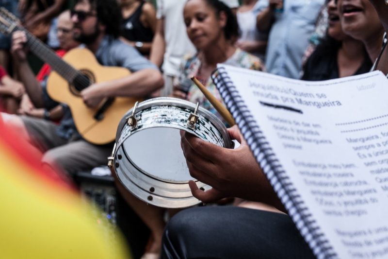 Samba de Terreiro surgiu na escadaria do Ros&aacute;rio – Foto: Rosane Lima/PMF/ND
